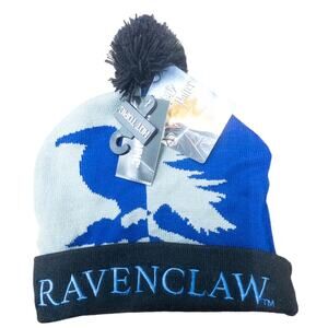 Harry Potter Ravenclaw Beanie Hat Adult Black Blue One Size Fits Most